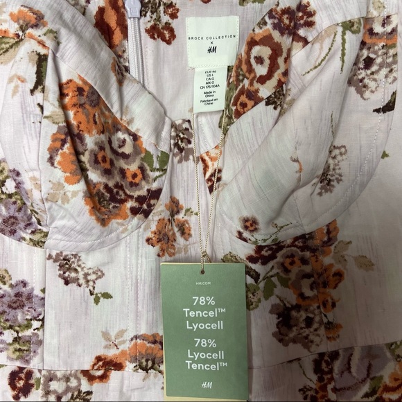 Brock Collection x H&M Floral Fitted Mini Dress - Picture 4 of 8